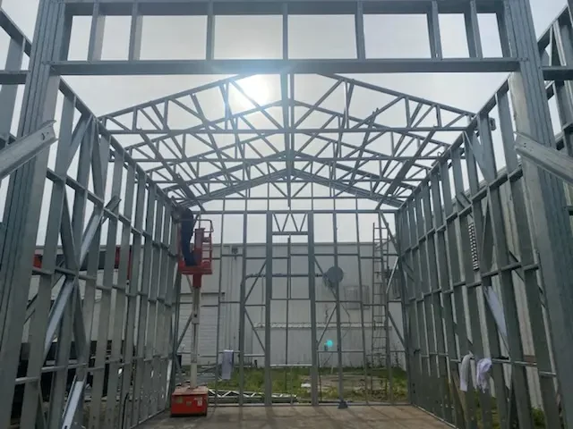 Storage building steel frame